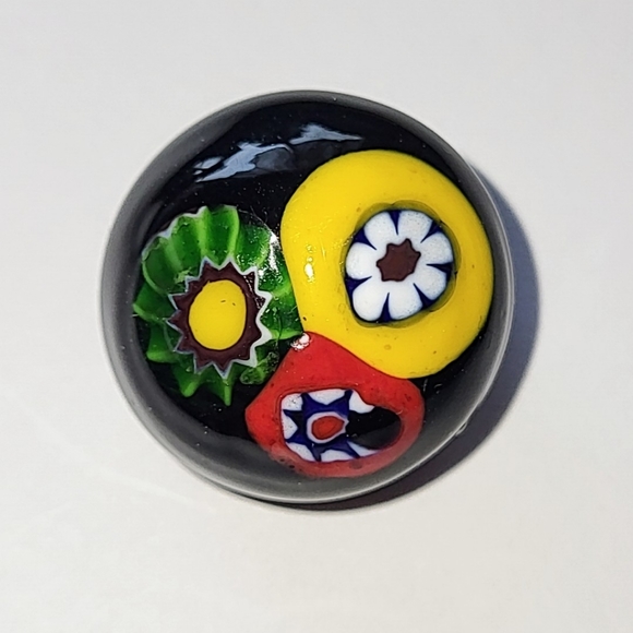 MURANO GLASS MILLIFIORE COLORFUL CLIP EARRINGS - Picture 2 of 6